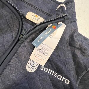 Marine Layer Samsara Quilted Jacket in Navy